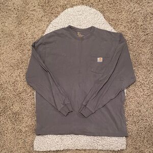 Carhartt Men's Long Sleeve Pocket Tee - Charcoal Gray